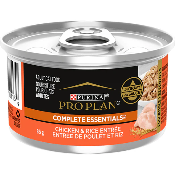 Pro Plan - Conserve Complète Essentielle Entrée de Poulet & Riz en Sauce pour Chats Adultes