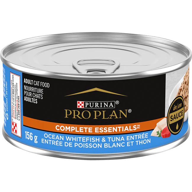 Pro Plan - Conserve Complète Essentielle Entrée de Poisson Blanc & Thon en Sauce pour Chats Adultes